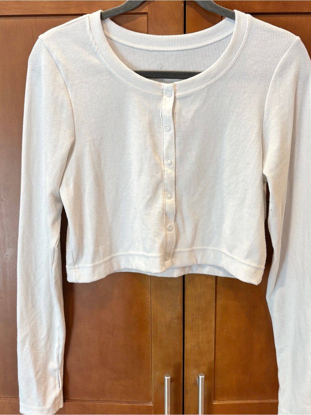Offline by Aerie Ribbed Long Sleeve Button Top